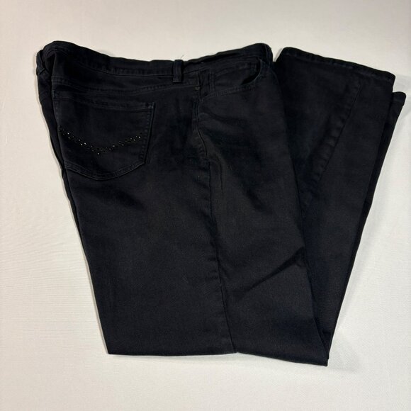 Old Navy Womens Black Denim Jeans Size 16 With Studded Pockets - Picture 1 of 10